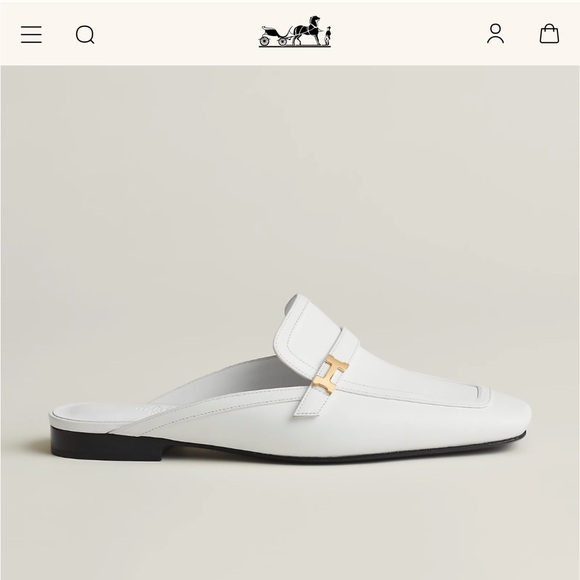 Hermes Groupie mule - Blanc Sz 37 BNIB - Picture 3 of 12